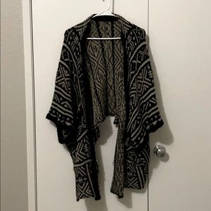 Patterned oversized cardigan